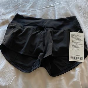 Brand new never worn Lululemon speed up LR 2.5” lined shorts
